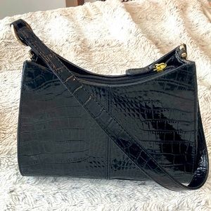 Liz Claiborne black patent leather purse slightly used.